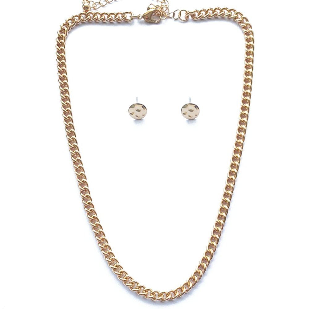 Elana Link Necklace and Earrings Set